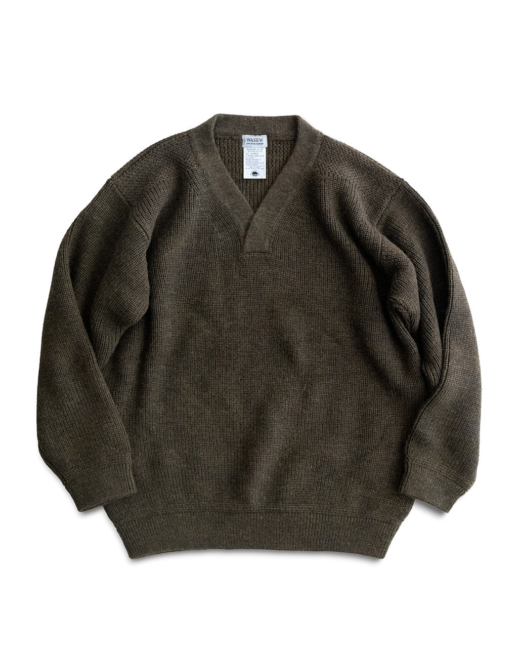 ISLAND KNIT MECHANIC SWEATER (OLIVE)