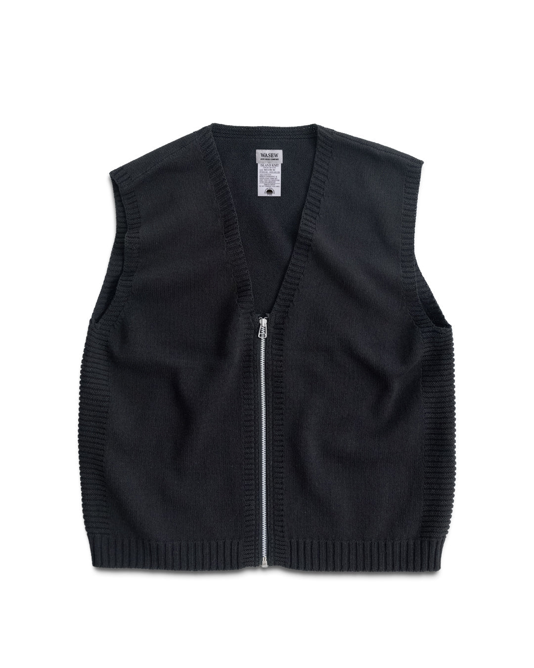 ISLAND KNIT "VIRGIN VEST" (BLACK)