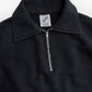 ROUGH HALF ZIP SWEAT SHIRT (BLACK)