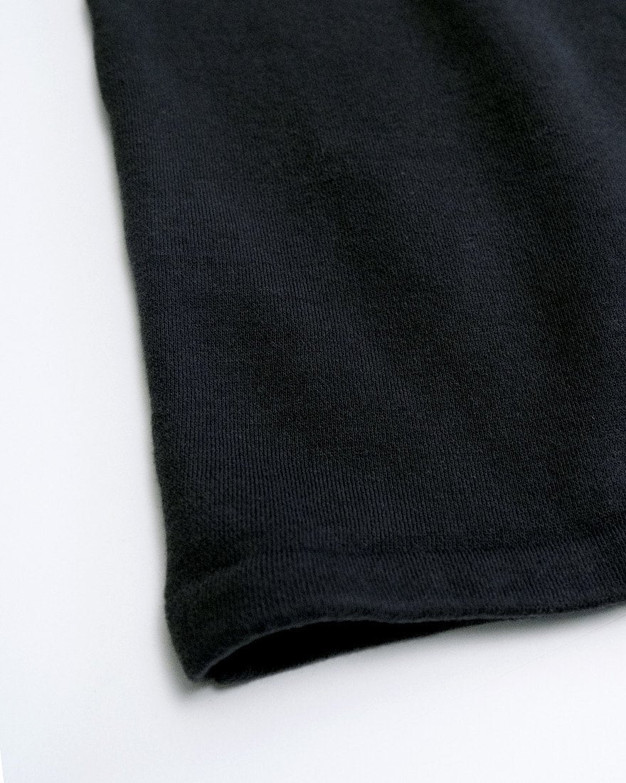 ROUGH HALF ZIP SWEAT SHIRT (BLACK)