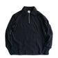 ROUGH HALF ZIP SWEAT SHIRT (BLACK)
