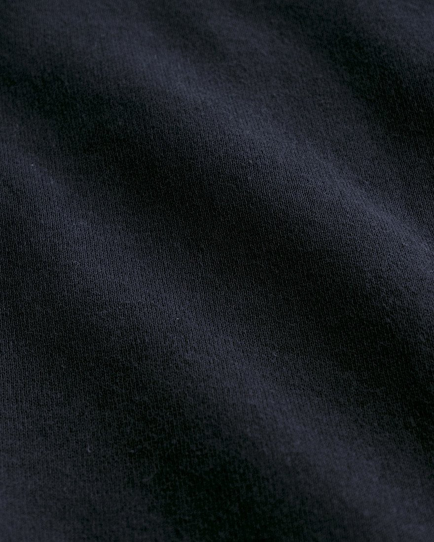 ROUGH HALF ZIP SWEAT SHIRT (BLACK)