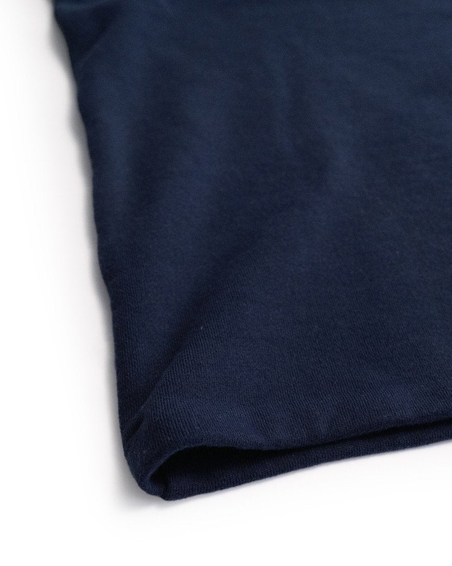 ROUGH HALF ZIP SWEAT SHIRT (NAVY)