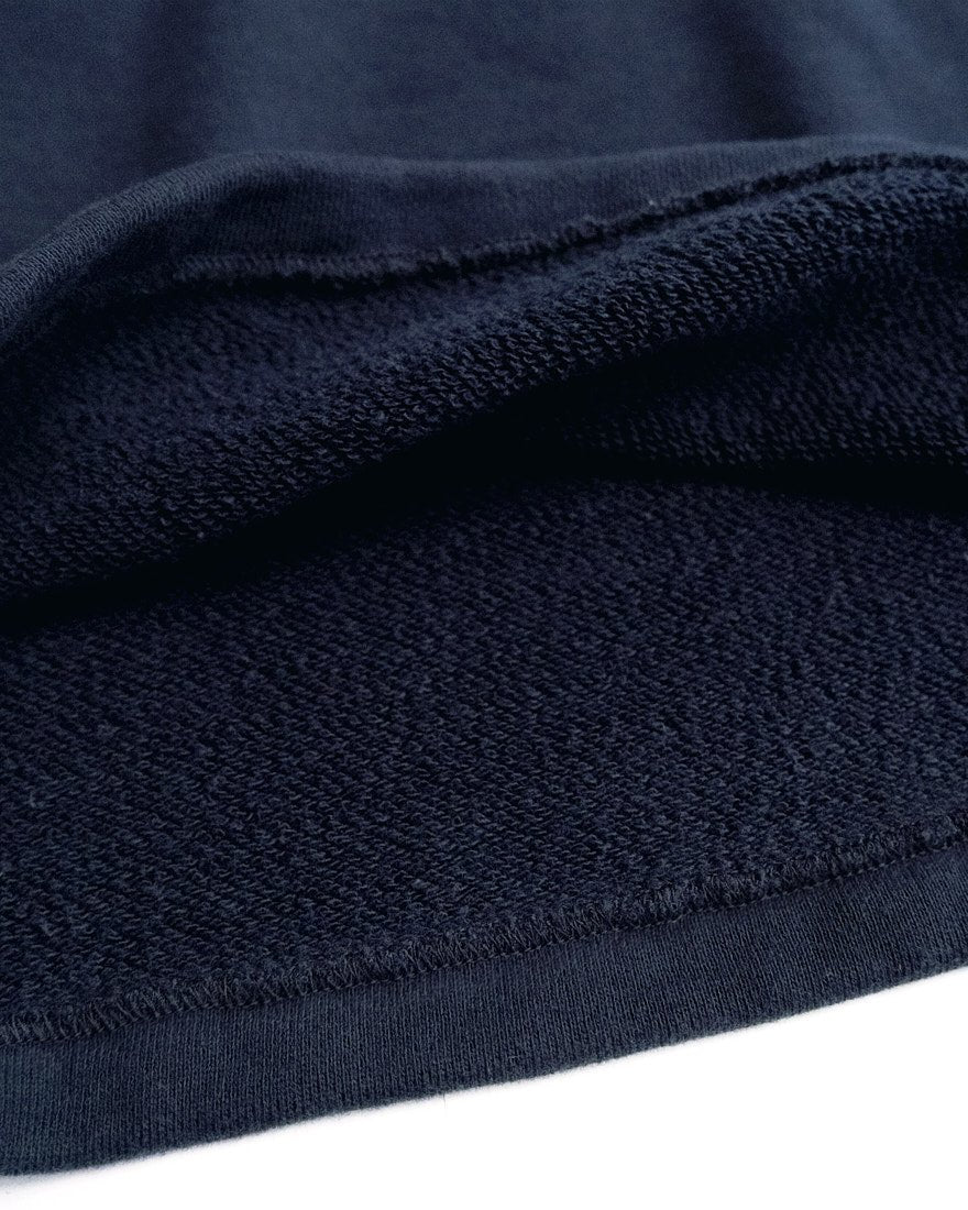ROUGH HALF ZIP SWEAT SHIRT (NAVY)