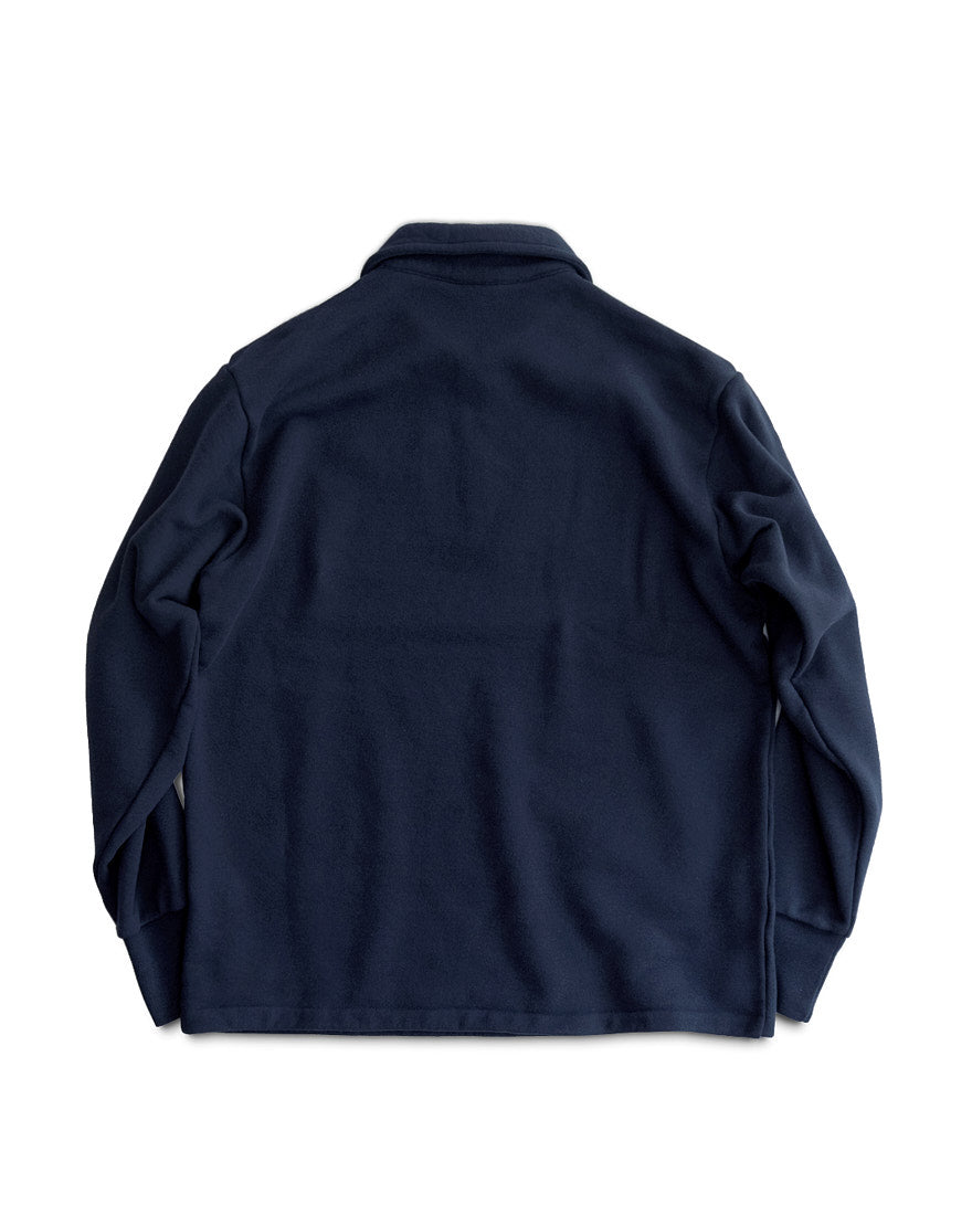 ROUGH HALF ZIP SWEAT SHIRT (NAVY)