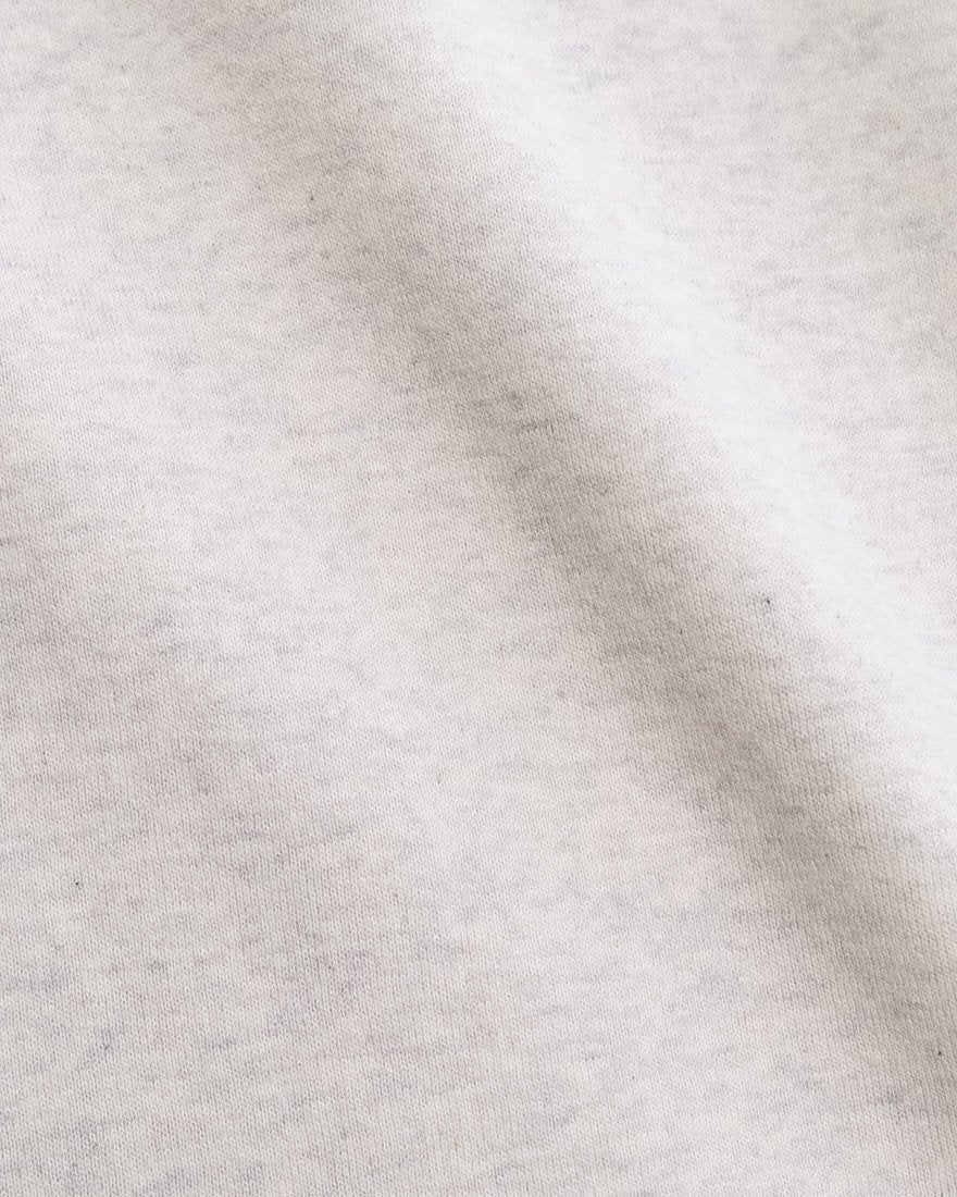 ROUGH HALF ZIP SWEAT SHIRT (OATMEAL)