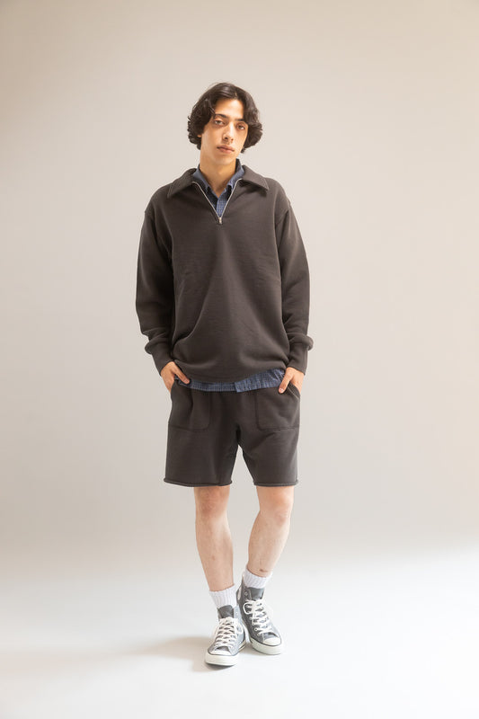 ROUGH SWEAT SHORTS (BLACK)