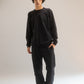 TOUGHT BRAIDED SWEAT PANTS (BLACK)