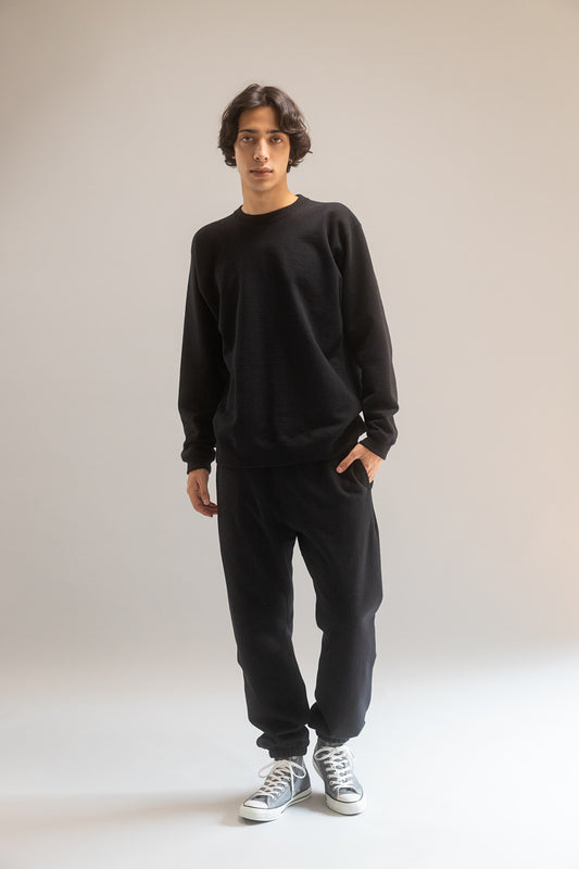 TOUGHT BRAIDED SWEAT SHIRT (BLACK)