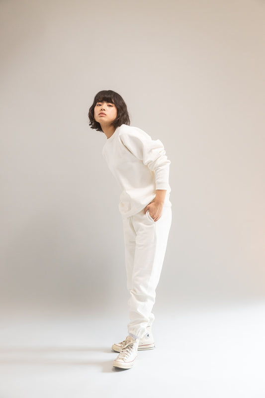 TOUGHT BRAIDED SWEAT SHIRT (WHITE)